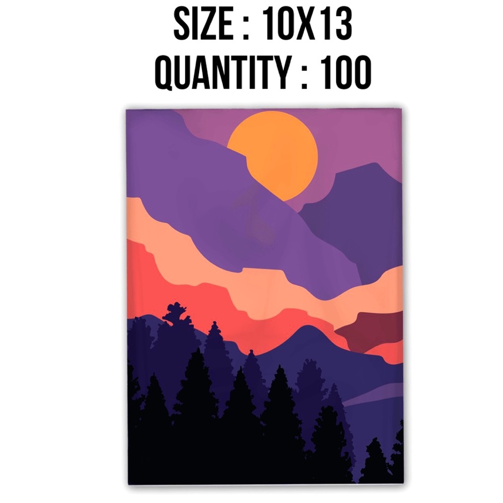 100 Mailers poly 10x13 CLOSEOUT SALE MOUNTAIN RECYCLABLE Sustainable Packaging